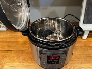 Instapot with water in it